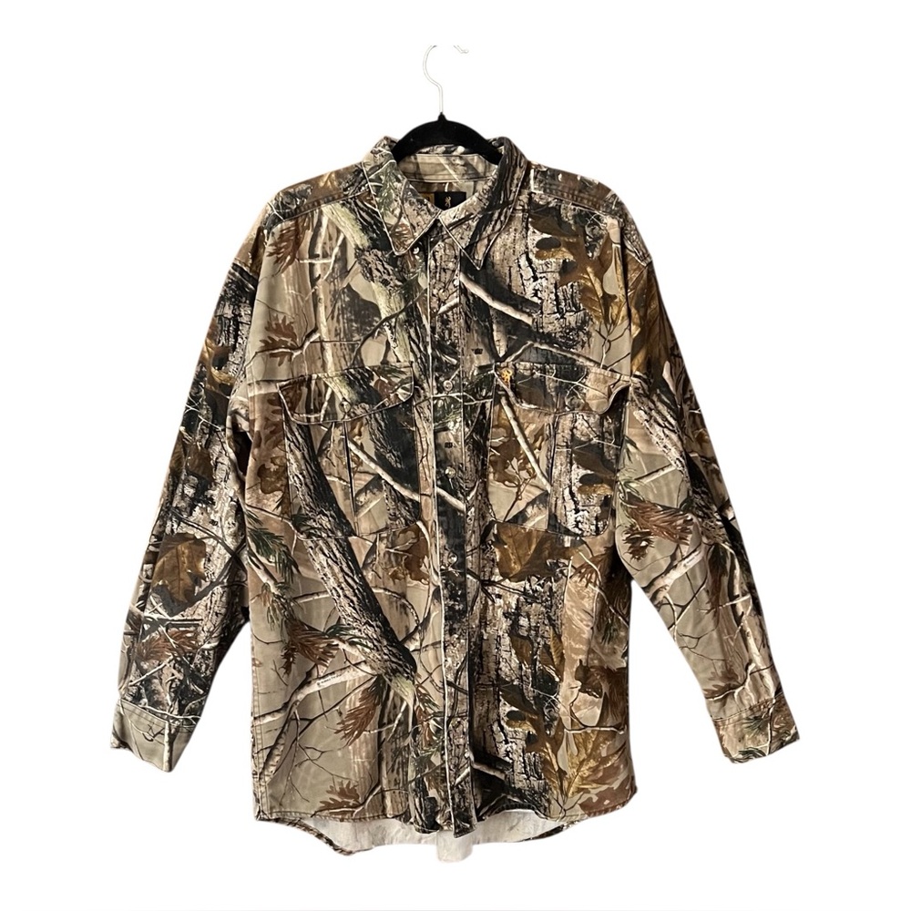 Browning Camouflage Men’s Button front Shirt. SZ.XLT